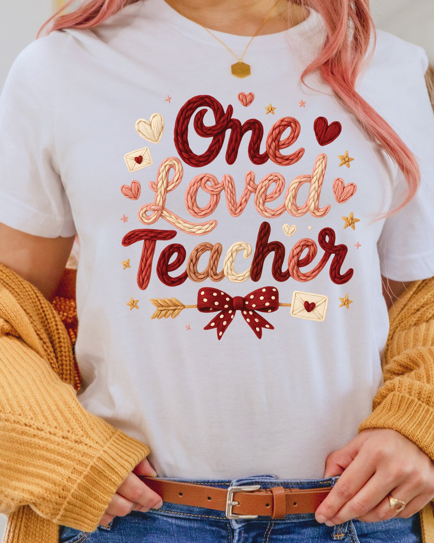 Valentine Day Teacher DTF Transfer Ready to Press