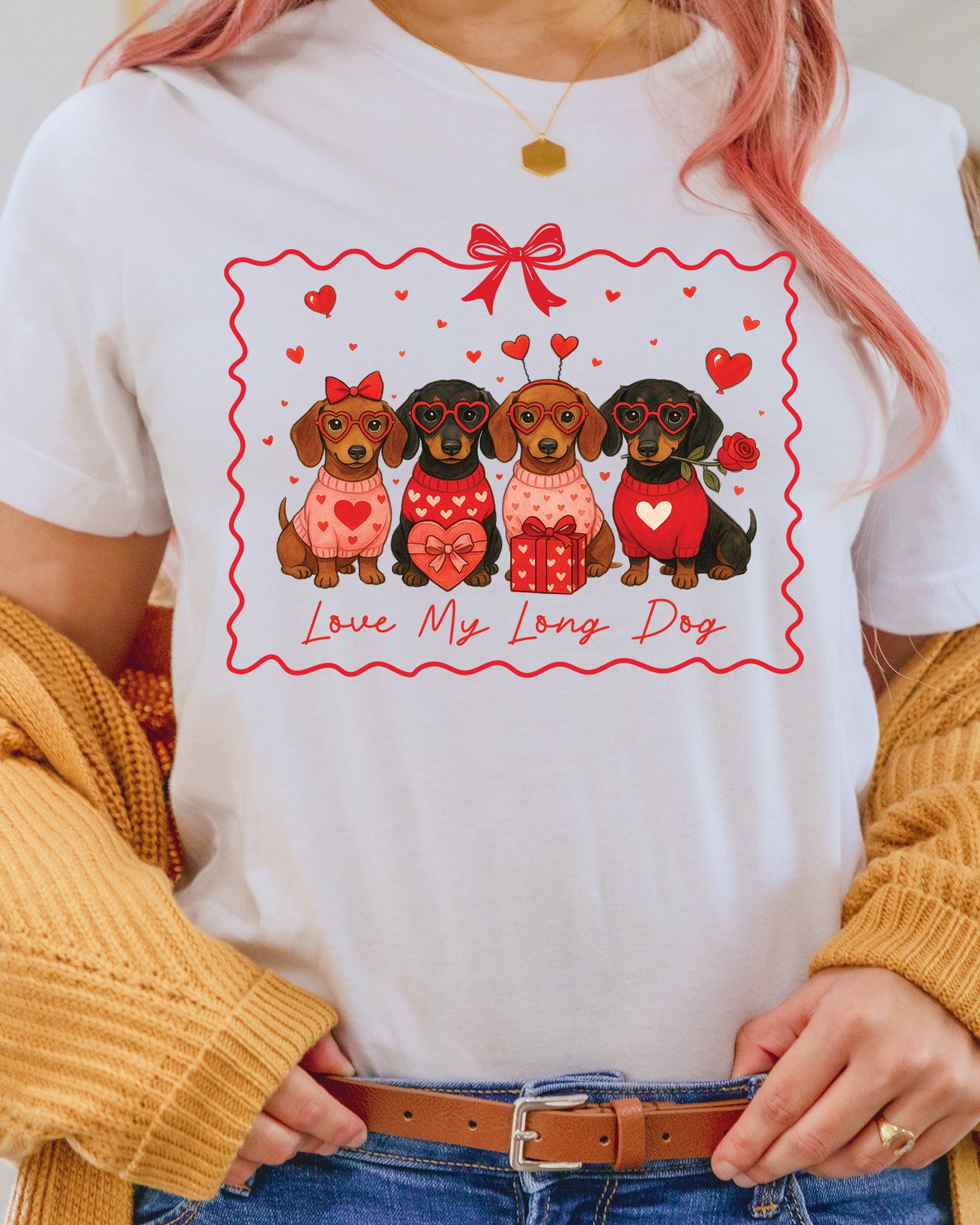 Valentine Dog Lover Coquette DTF Transfer