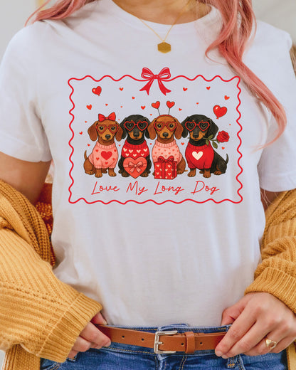 Valentine Dog Lover Coquette DTF Transfer