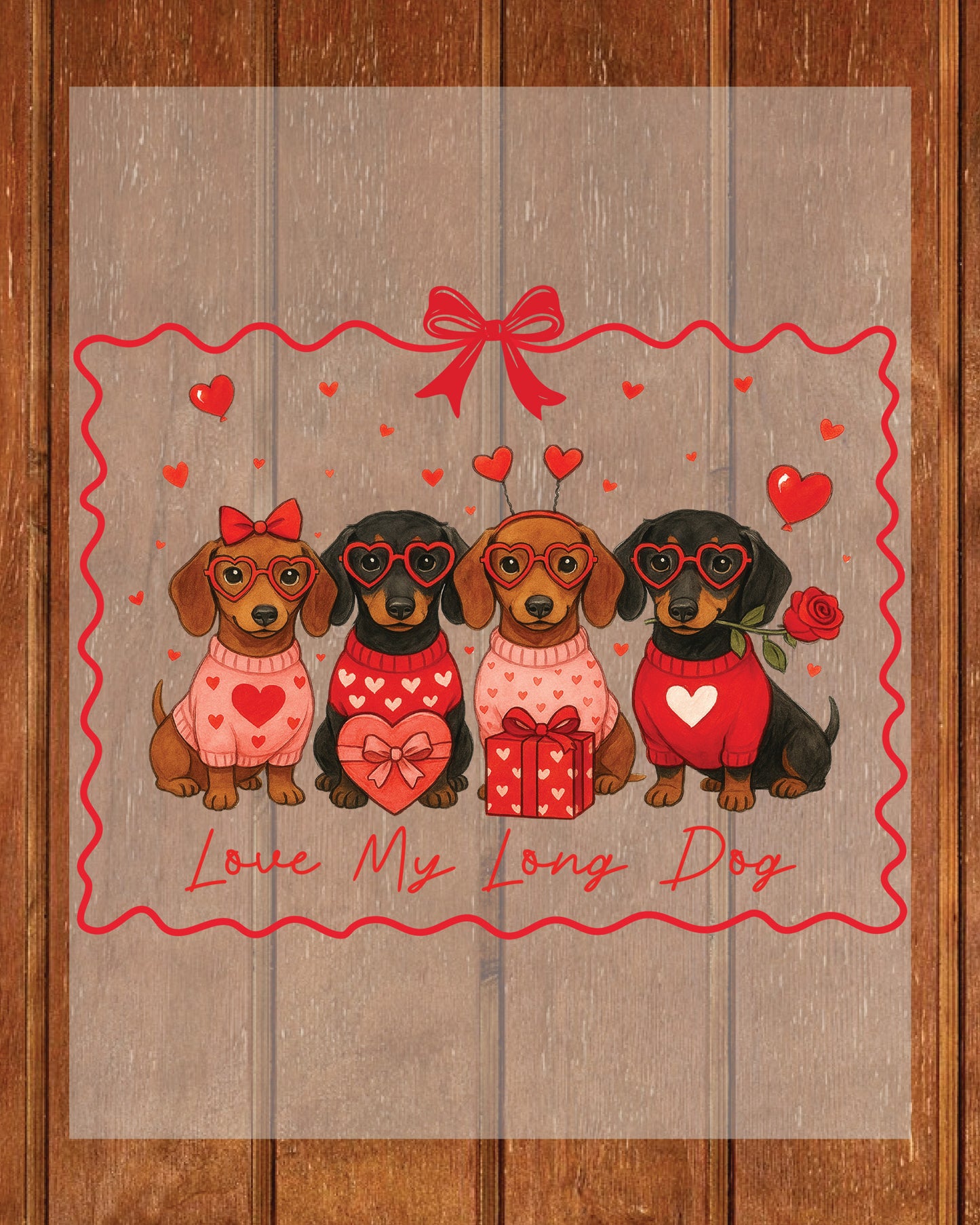 Valentine Dog Lover Coquette DTF Transfer