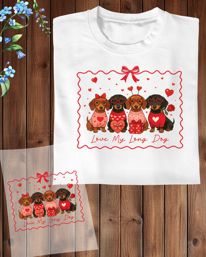 Valentine Dog Lover Coquette DTF Transfer