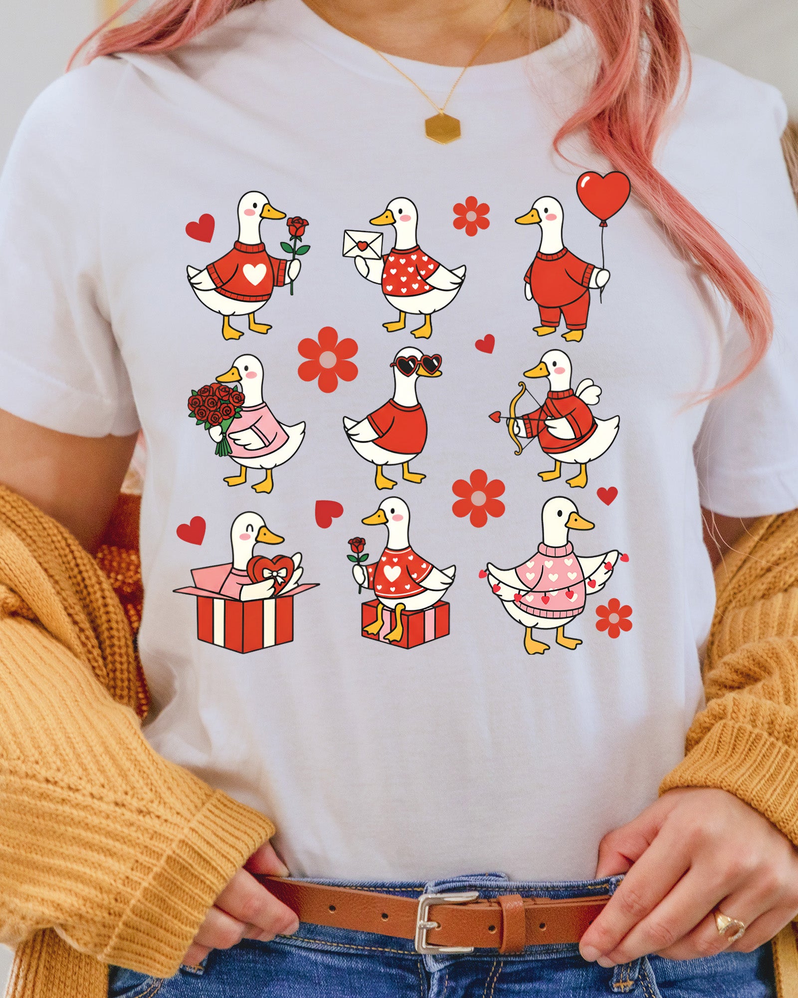 Valentine Funny Silly Goose DTF Transfer Ready to Press