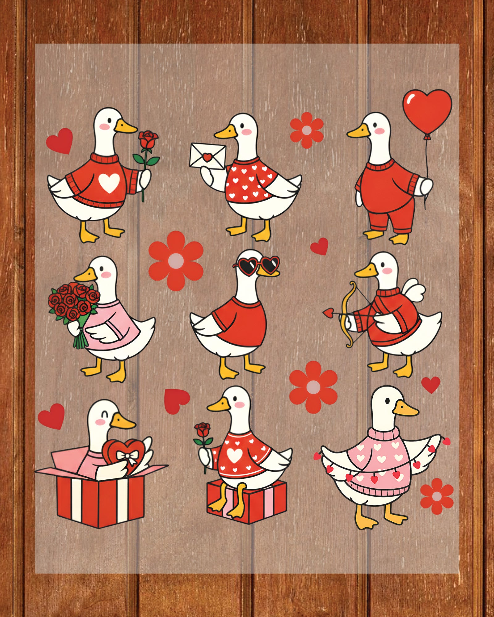 Valentine Funny Silly Goose DTF Transfer Ready to Press