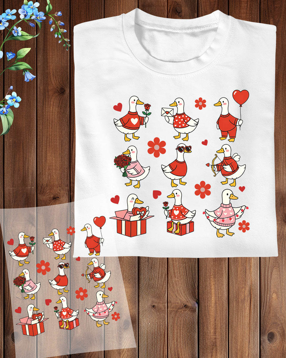 Valentine Funny Silly Goose DTF Transfer Ready to Press