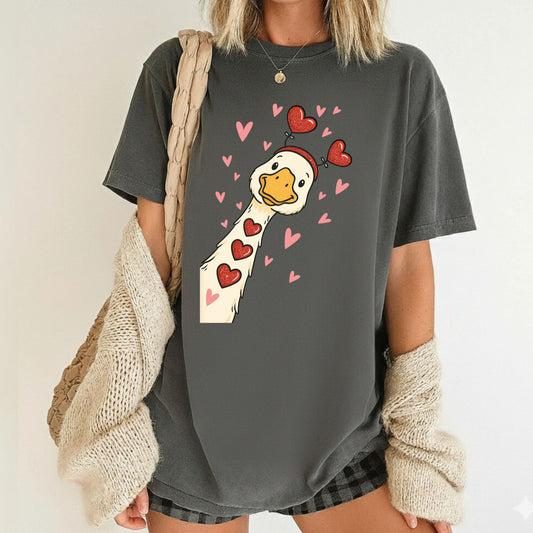 Valentine Goose Shirts Retro Valentines Day Tee, Comfort Colors T-Shirt, Valentine Sweatshirt Bella Canvas Apparel for Girlfriend Wife Mom
