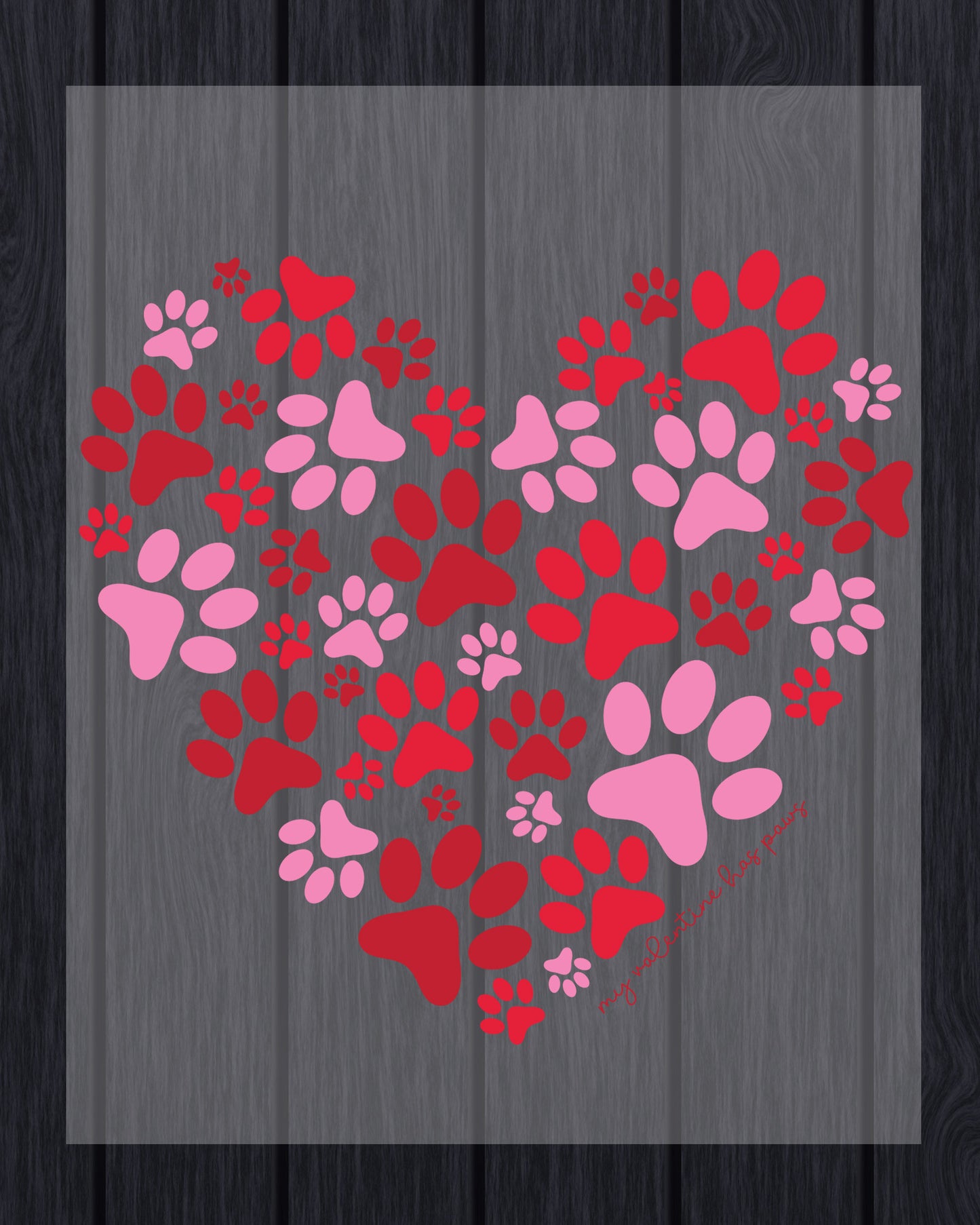 Valentine Paws DTF Transfer