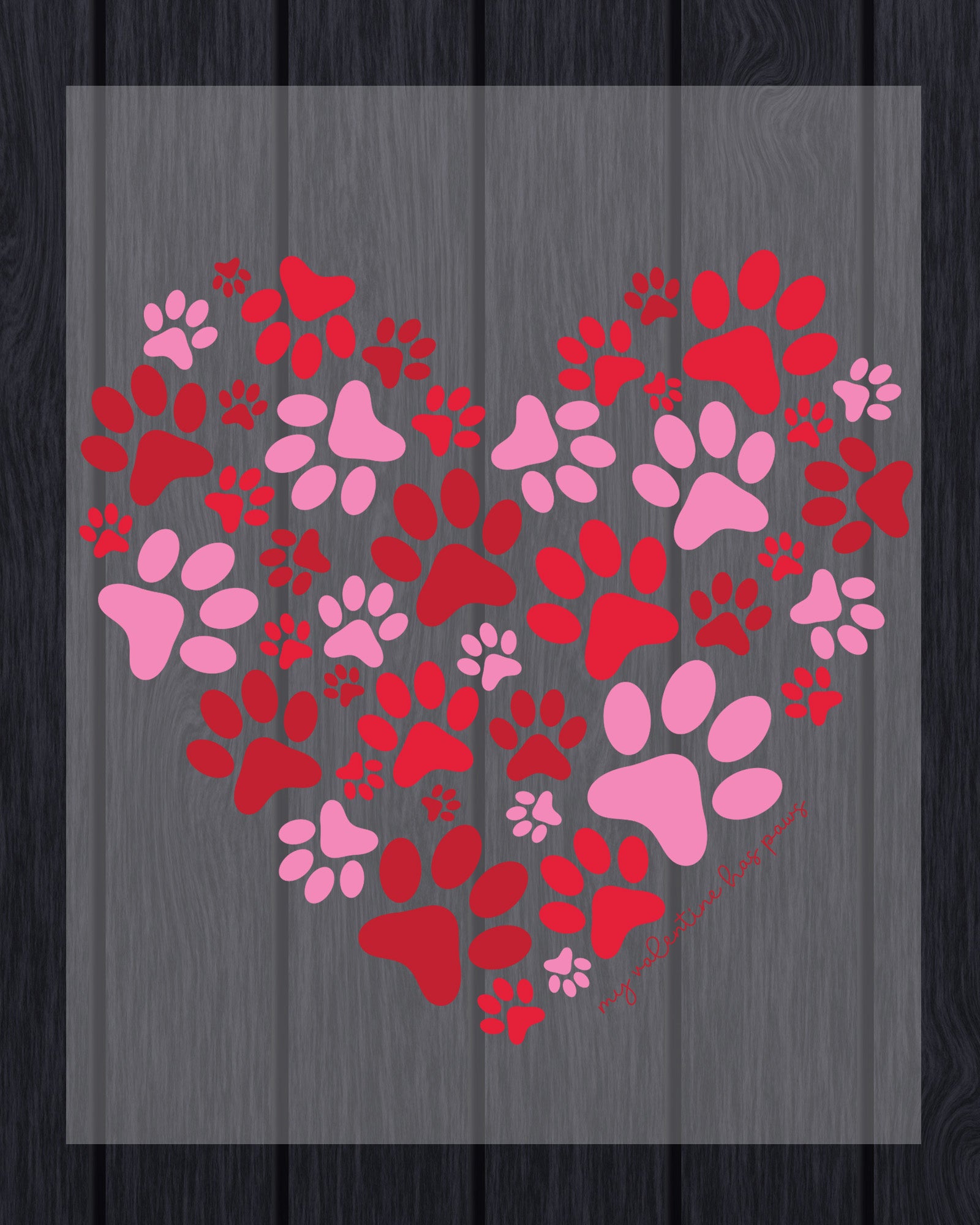 Valentine Paws DTF Transfer