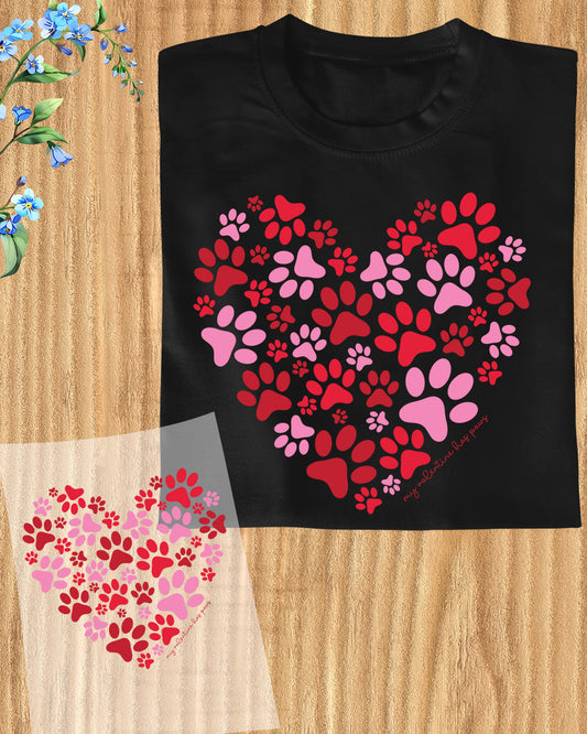 Valentine Paws DTF Transfer