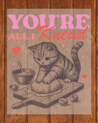 Valentines Day Cat DTF Transfer