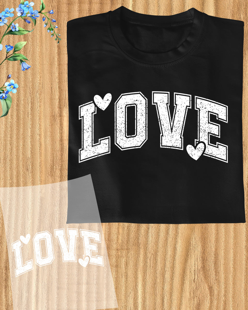 Valentine's Day DTF Transfer ready to Press Love Heat Transfer for Shirts Couple UV Sticker Girlfriend Boyfriend Wife Iron on Transfer