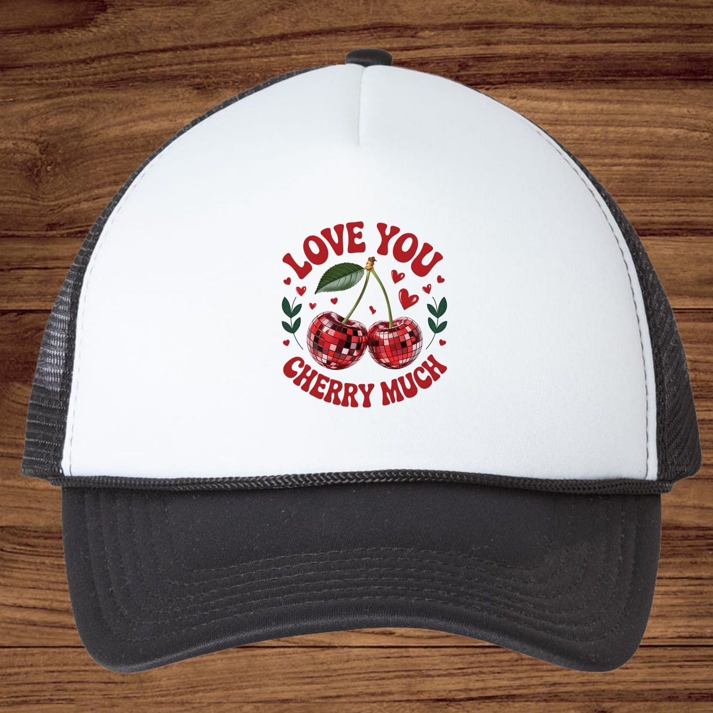 Love You Cherry Much DTF Transfer ready to Press