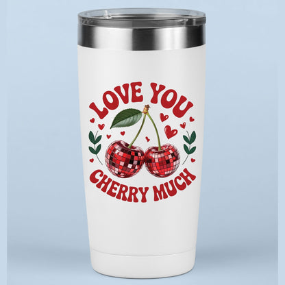 Love You Cherry Much DTF Transfer ready to Press