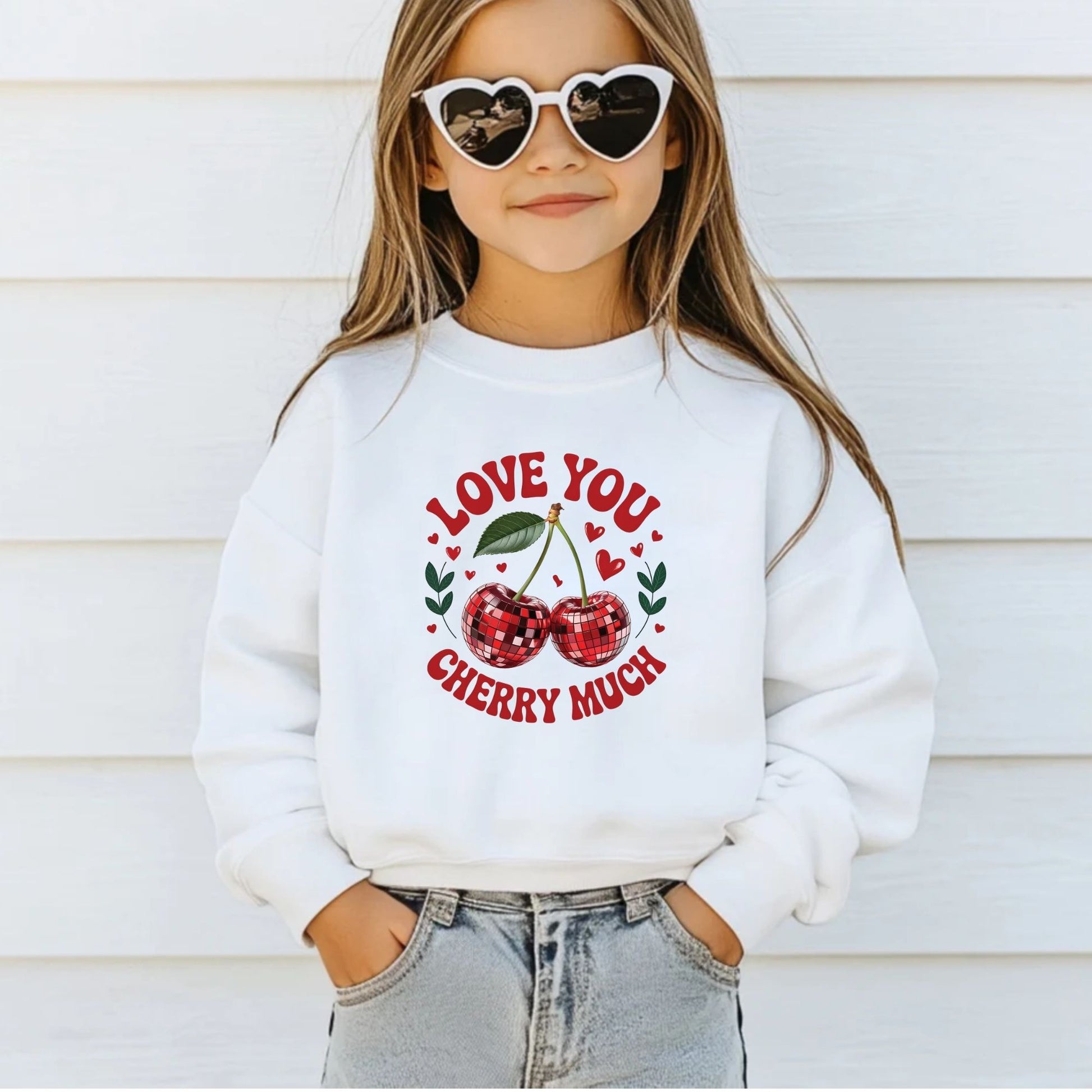 Valentines Day DTF Transfer ready to Press Love You Cherry Much Heat Transfer for Shirts Valentine UV Sticker Prints Iron on Transfer