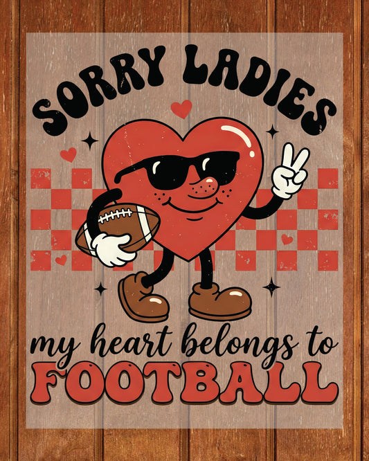 Valentines Day Football DTF Transfer