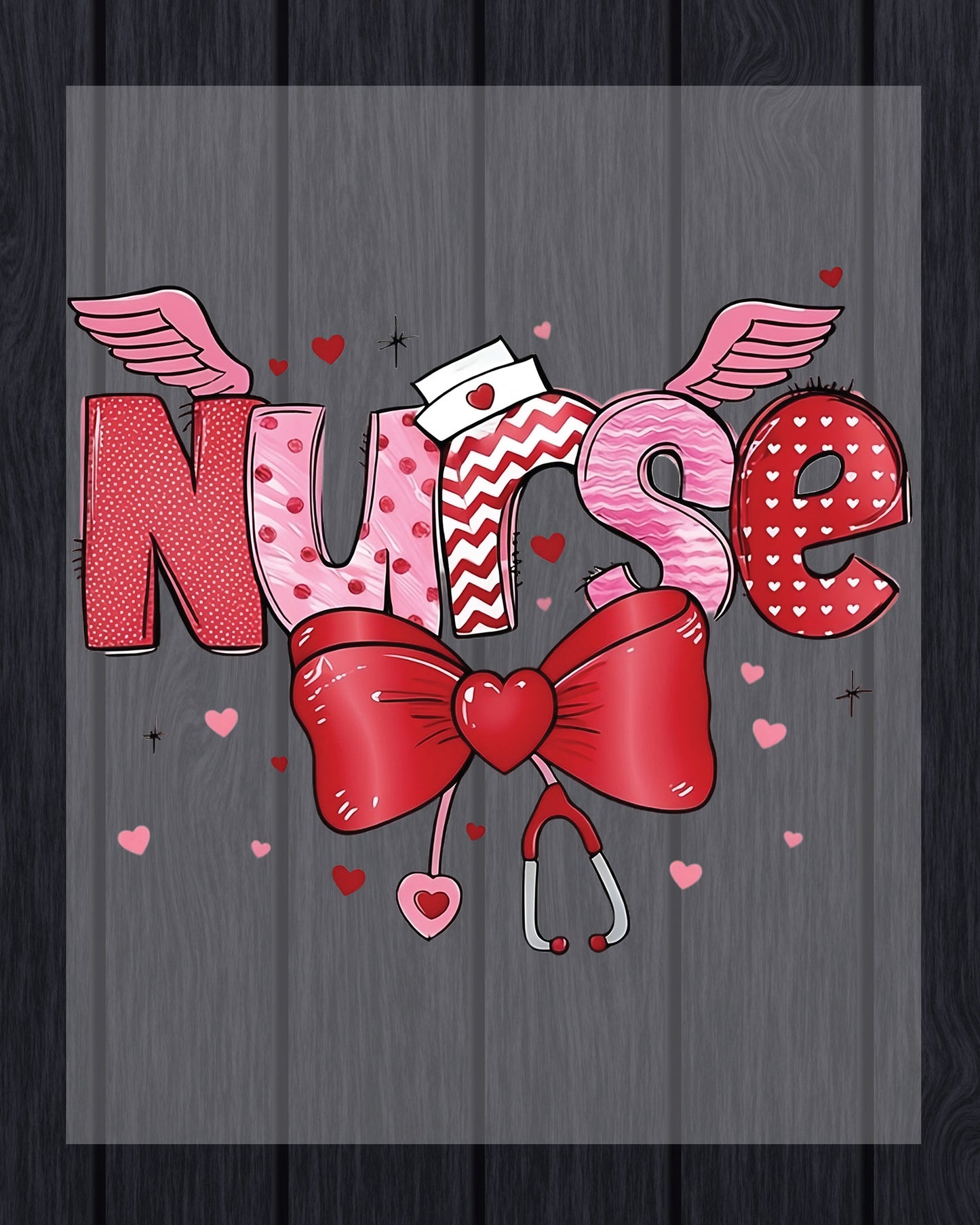 Valentines Day Nurse DTF Transfer
