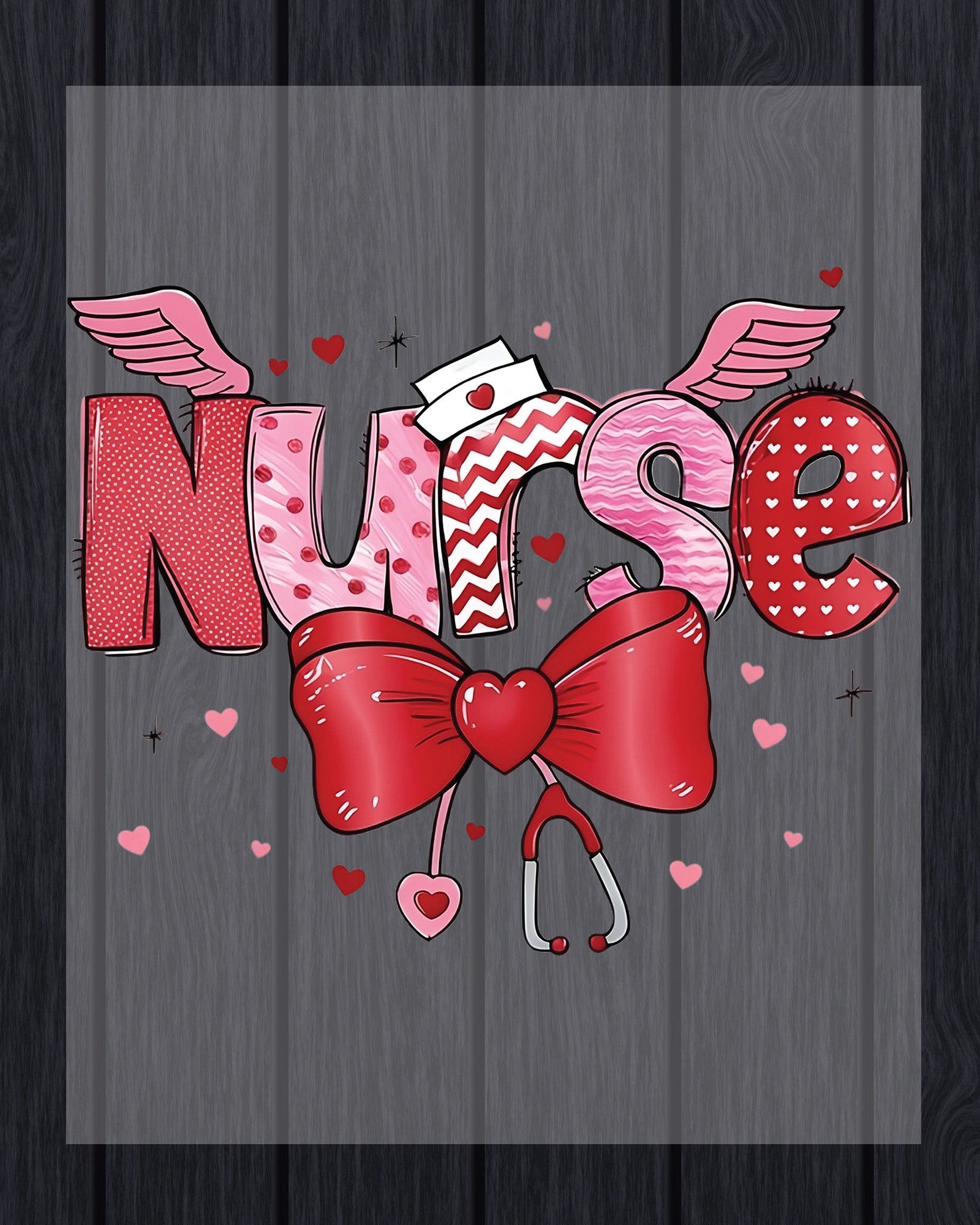 Valentines Day Nurse DTF Transfer