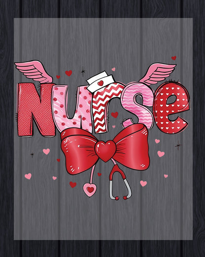 Valentines Day Nurse DTF Transfer
