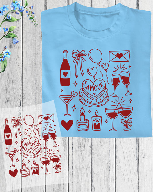 Valentines Day Party DTF Transfer Ready to Press