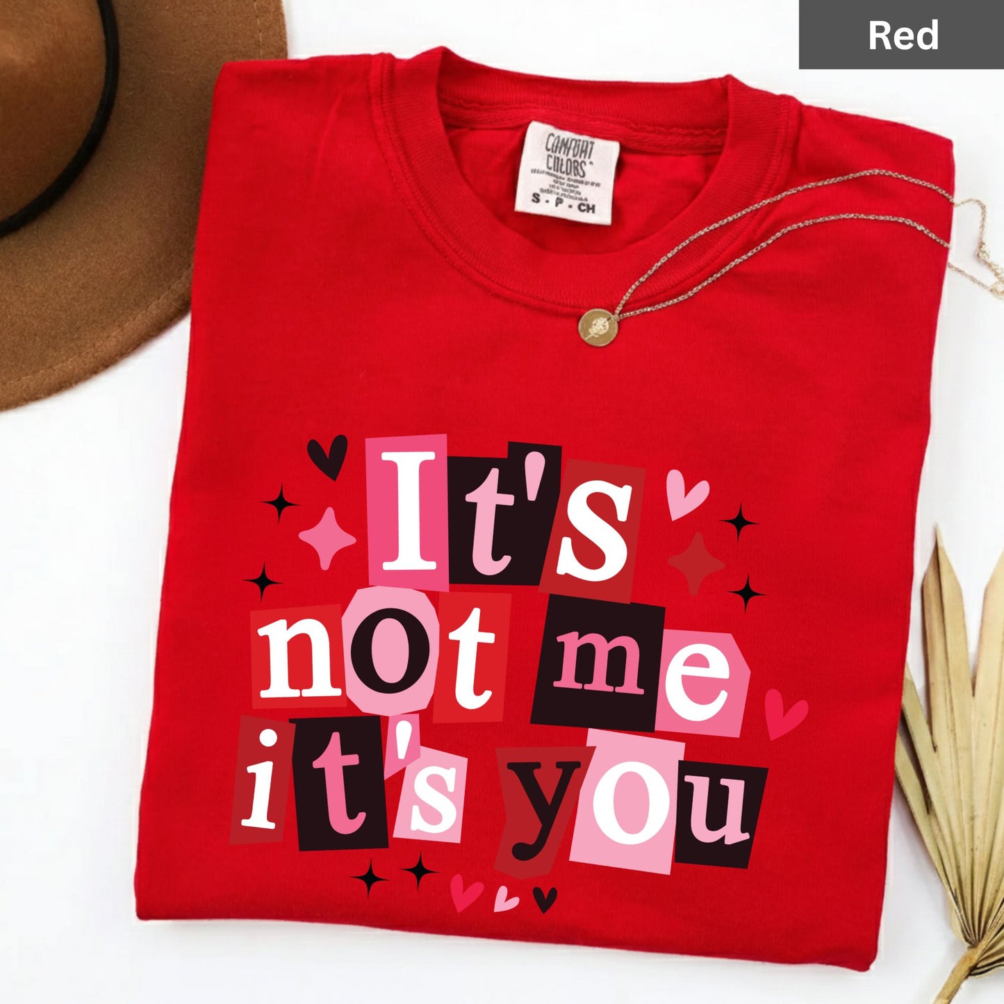 Valentine's Day Shirts It's Not Me Its You Tee, Comfort Colors T-Shirt, Valentine's Sweatshirt Bella Canvas Apparel for Girlfriend Wife