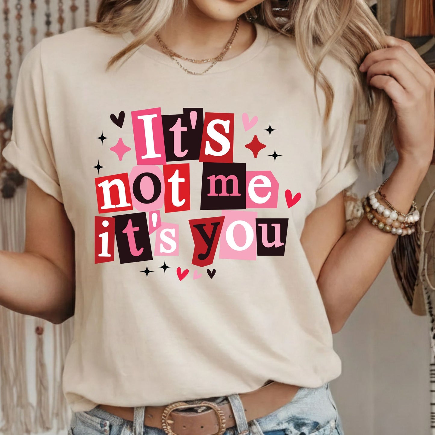 Valentine's Day Shirts It's Not Me Its You Tee, Comfort Colors T-Shirt, Valentine's Sweatshirt Bella Canvas Apparel for Girlfriend Wife