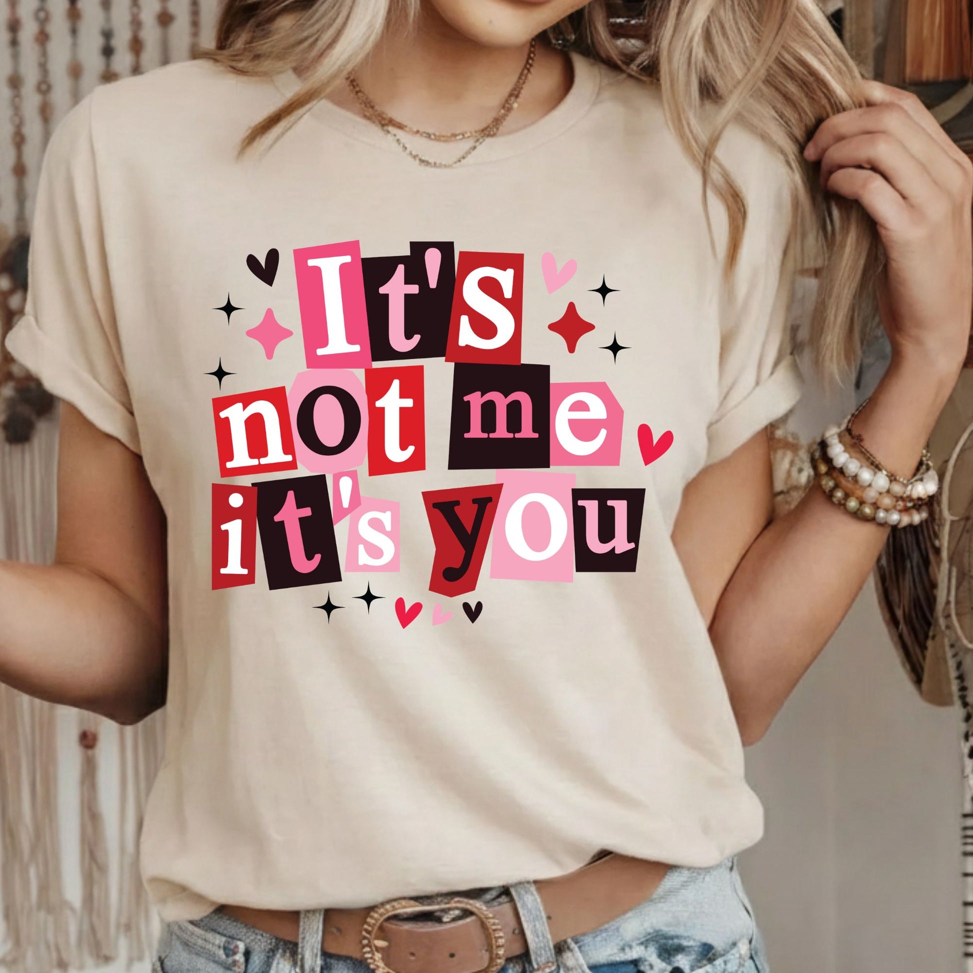 Valentine's Day Shirts It's Not Me Its You Tee, Comfort Colors T-Shirt, Valentine's Sweatshirt Bella Canvas Apparel for Girlfriend Wife