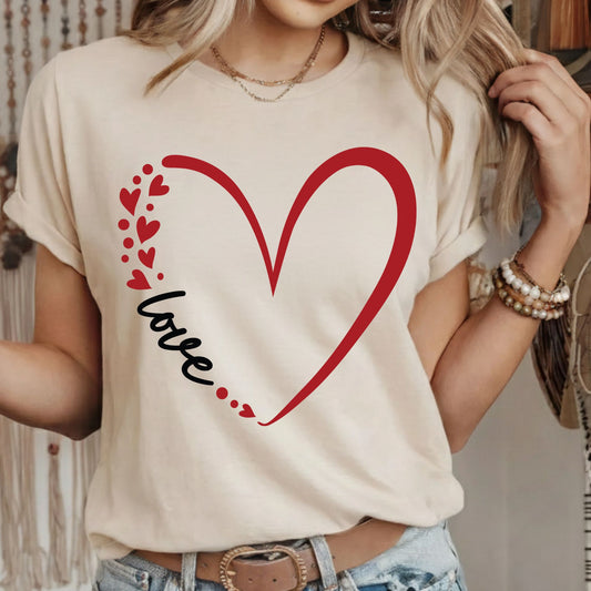Valentine's Day Shirts Love Tee, Comfort Colors T-Shirt, Valentine's Sweatshirt Bella Canvas Apparel for Girlfriend Wife Mom Boyfriend