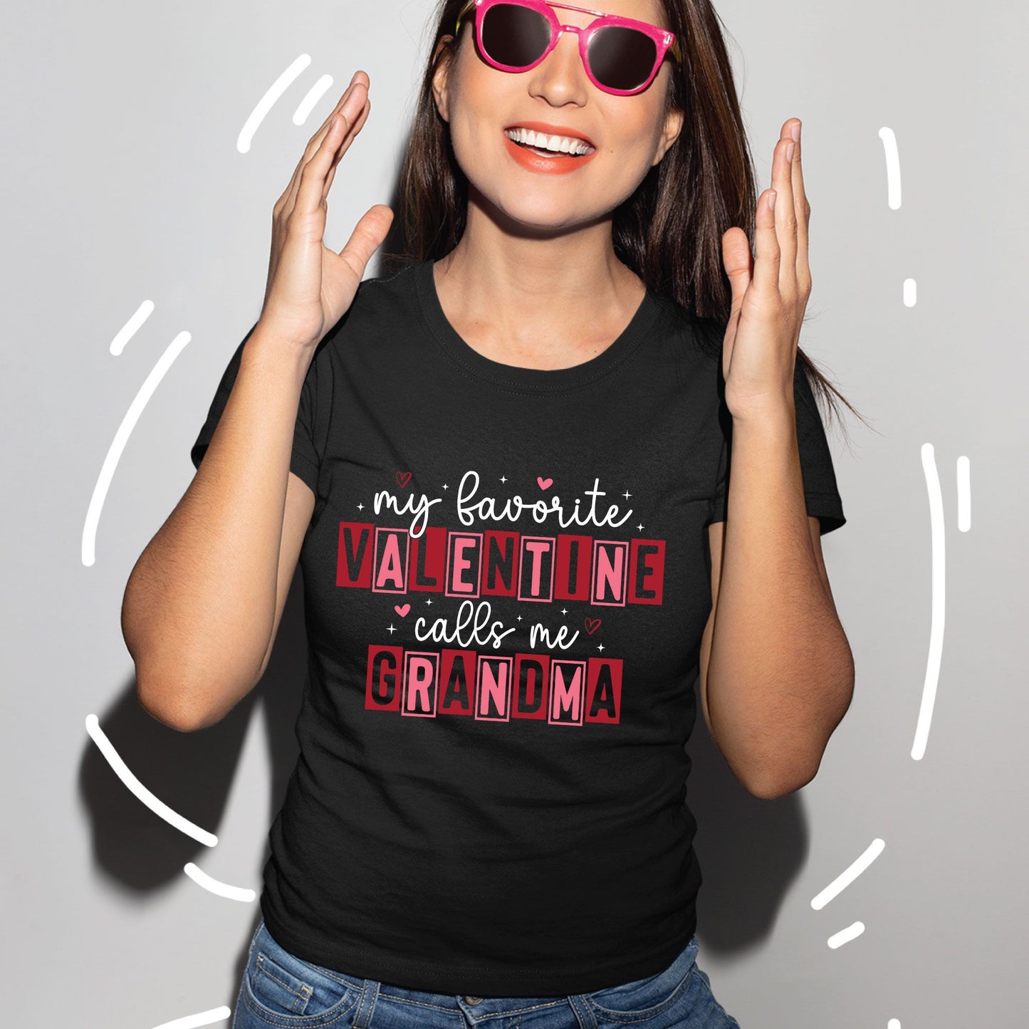 Valentines Gift for Grandma Womens My Favorite Valentines Call Me Grandma Shirts Ladies Retro Valentine Tees