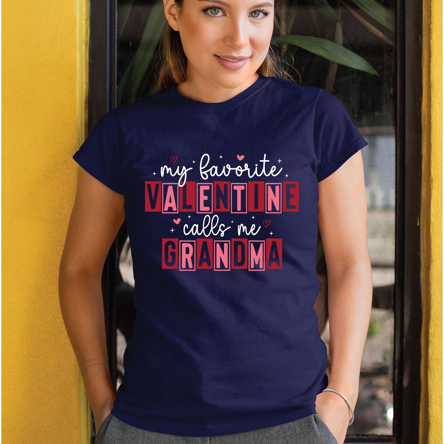 Valentines Gift for Grandma Womens My Favorite Valentines Call Me Grandma Shirts Ladies Retro Valentine Tees