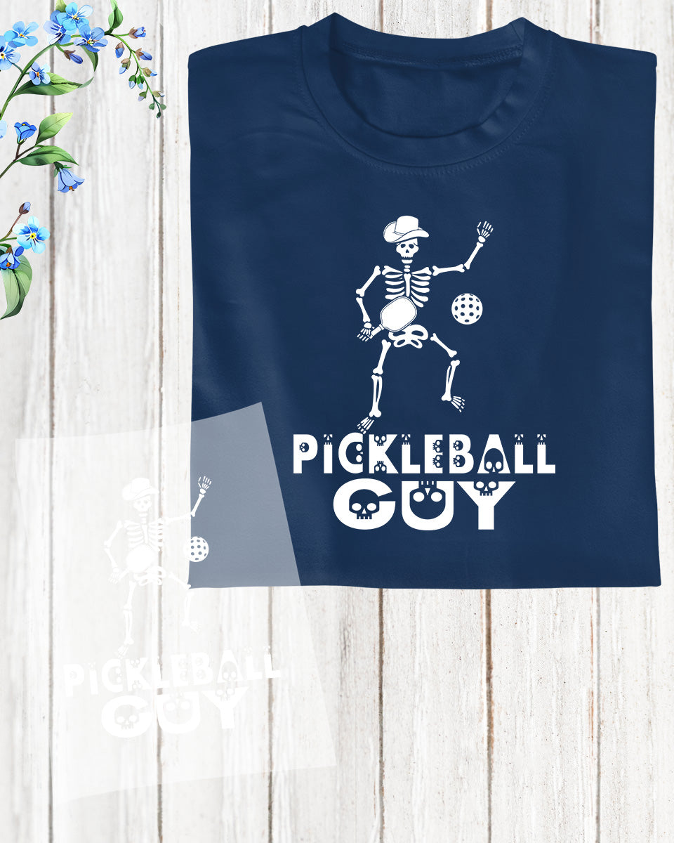 Pickleball Guy Skeleton DTF Transfer Film