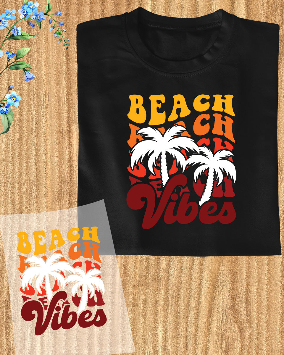 Beach Vibes Gift Surfing DTF Transfer Sheets