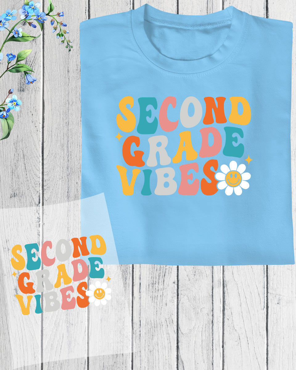 Second Grade Vibes DTF Transfer Film