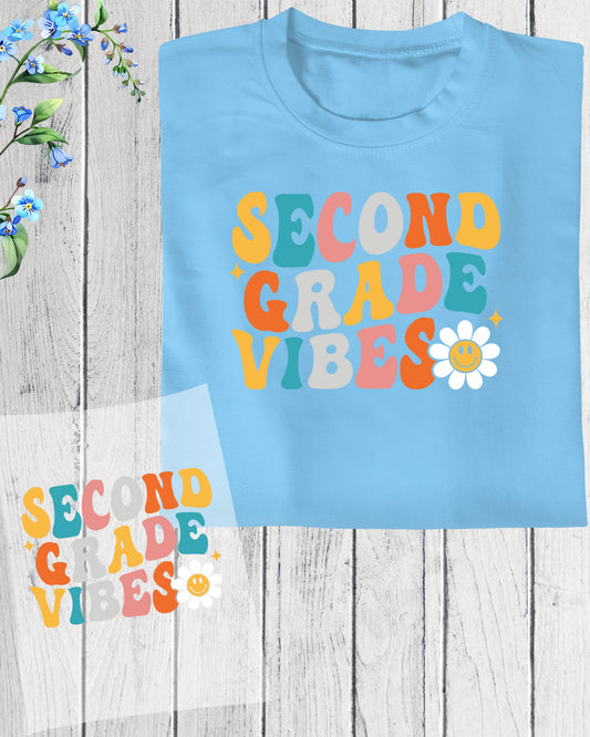 Second Grade Vibes DTF Transfer Film