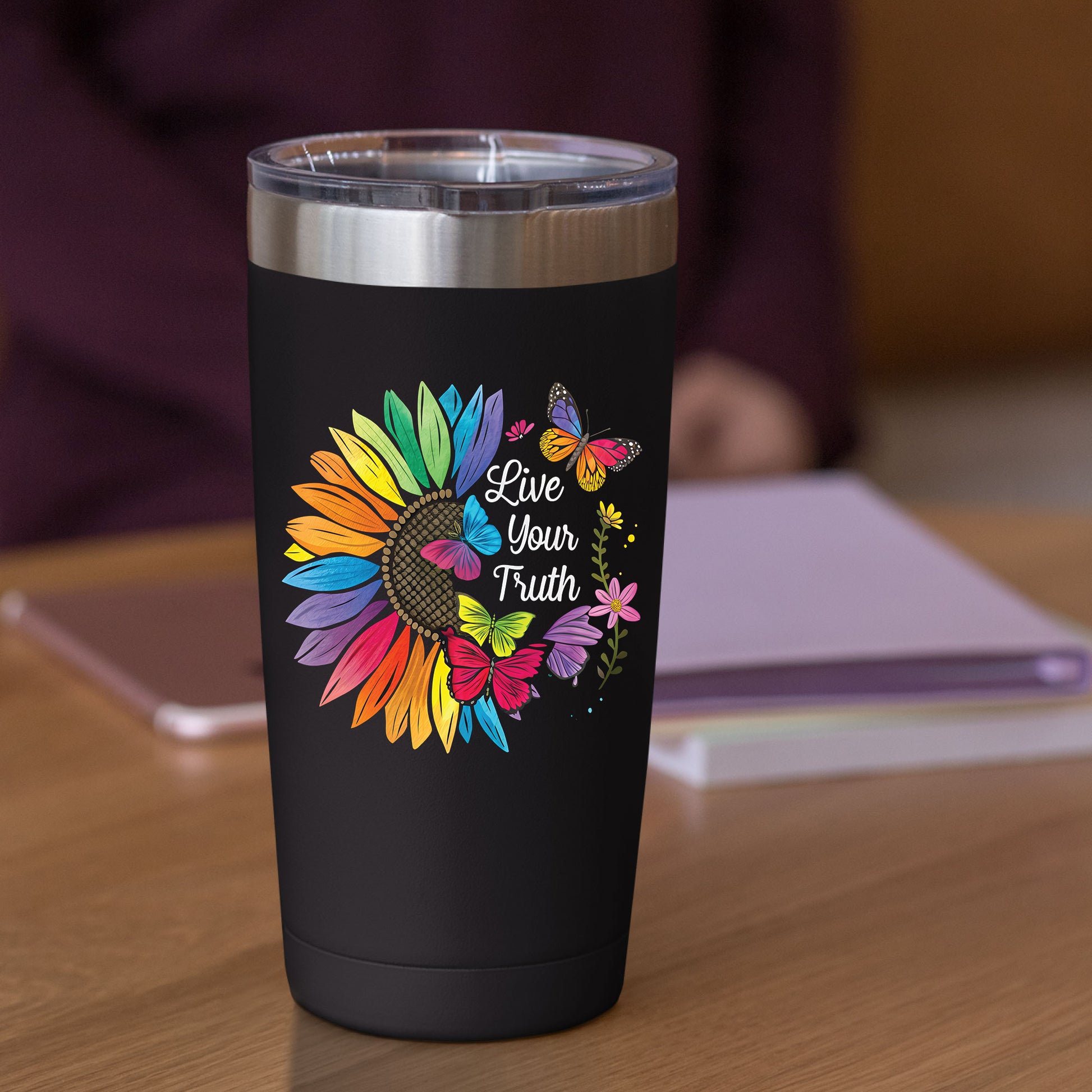 Vibrant Sunflower & Butterfly Pride DTF Transfer