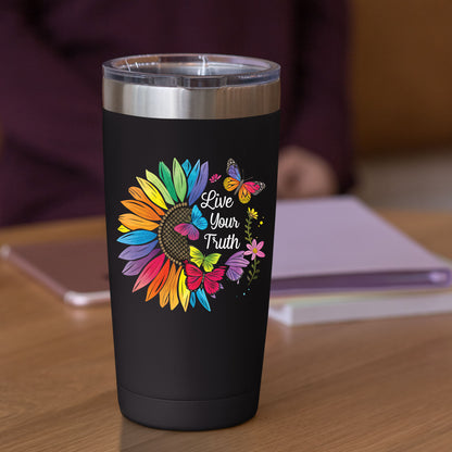 Vibrant Sunflower & Butterfly Pride DTF Transfer