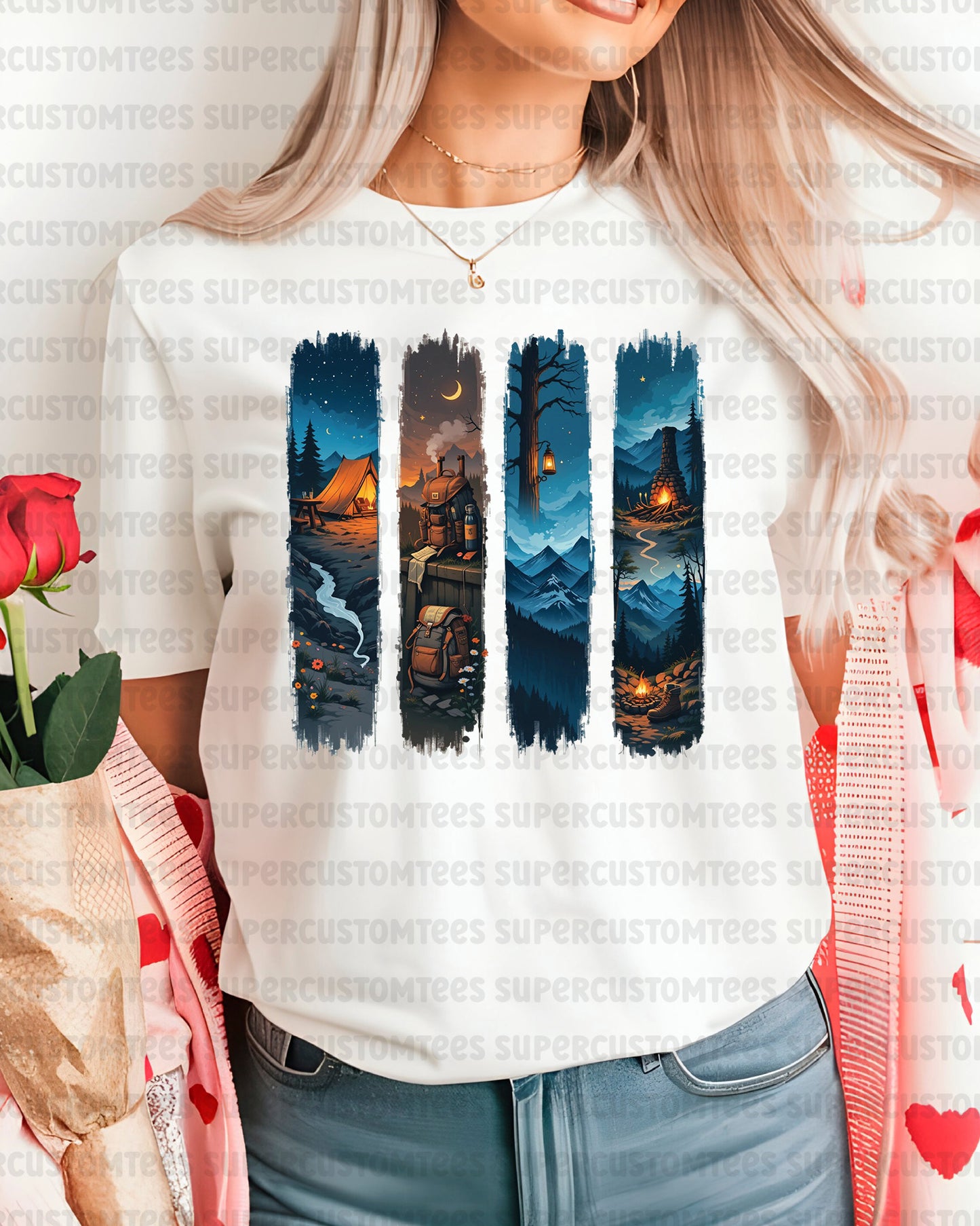 Vintage Camping Heat Transfer for Shirt