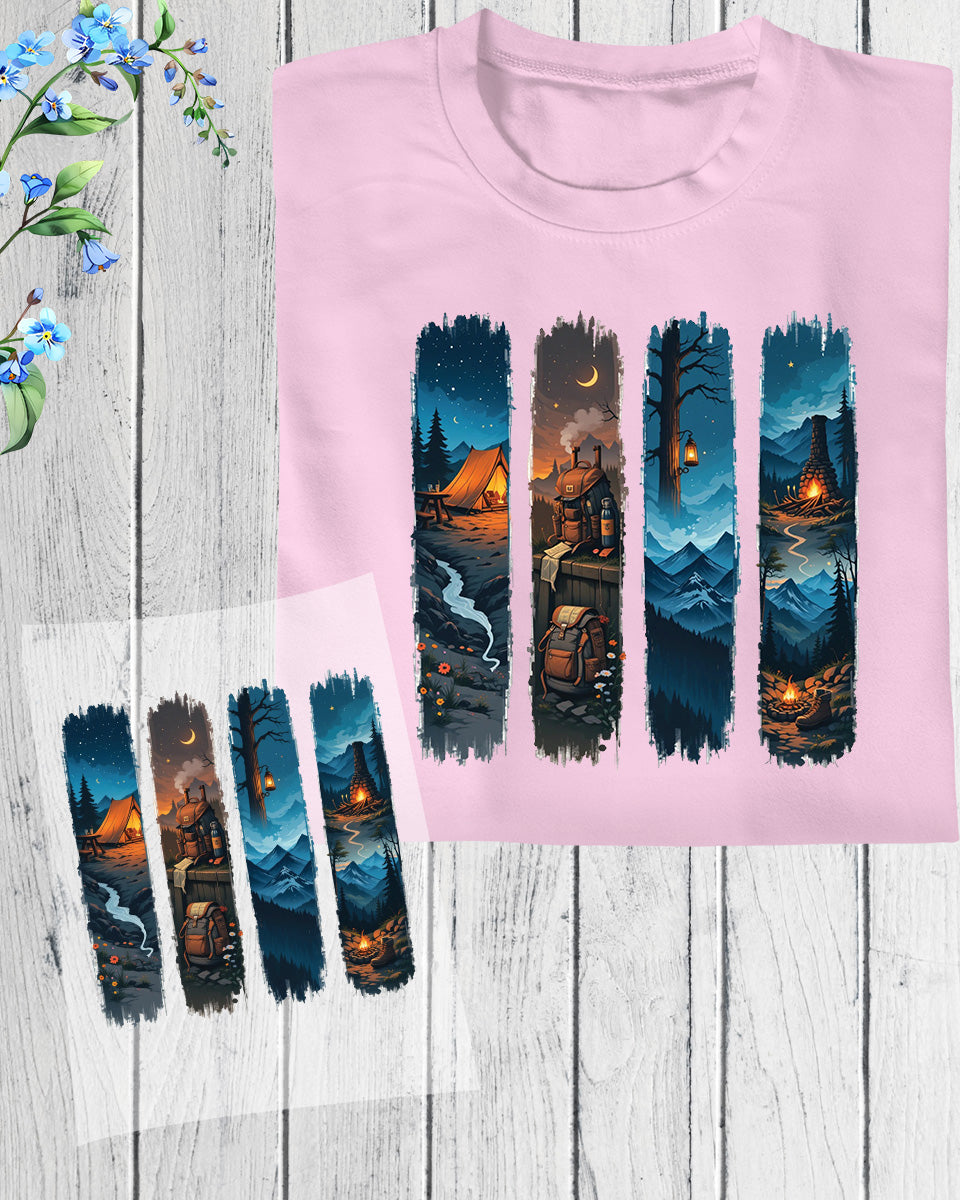 Vintage Camping Heat Transfer for Shirt