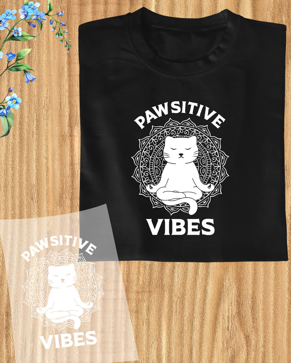 Pawsitive Vibes Yoga DTF Transfer Film