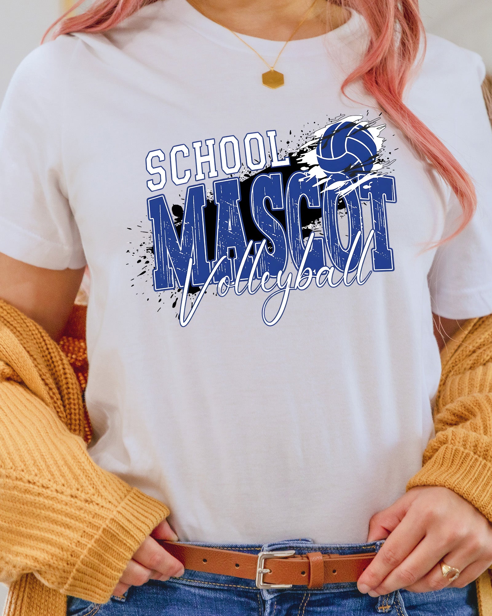 Volleyball School Mascot DTF Transfer
