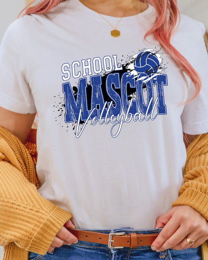 Volleyball School Mascot DTF Transfer