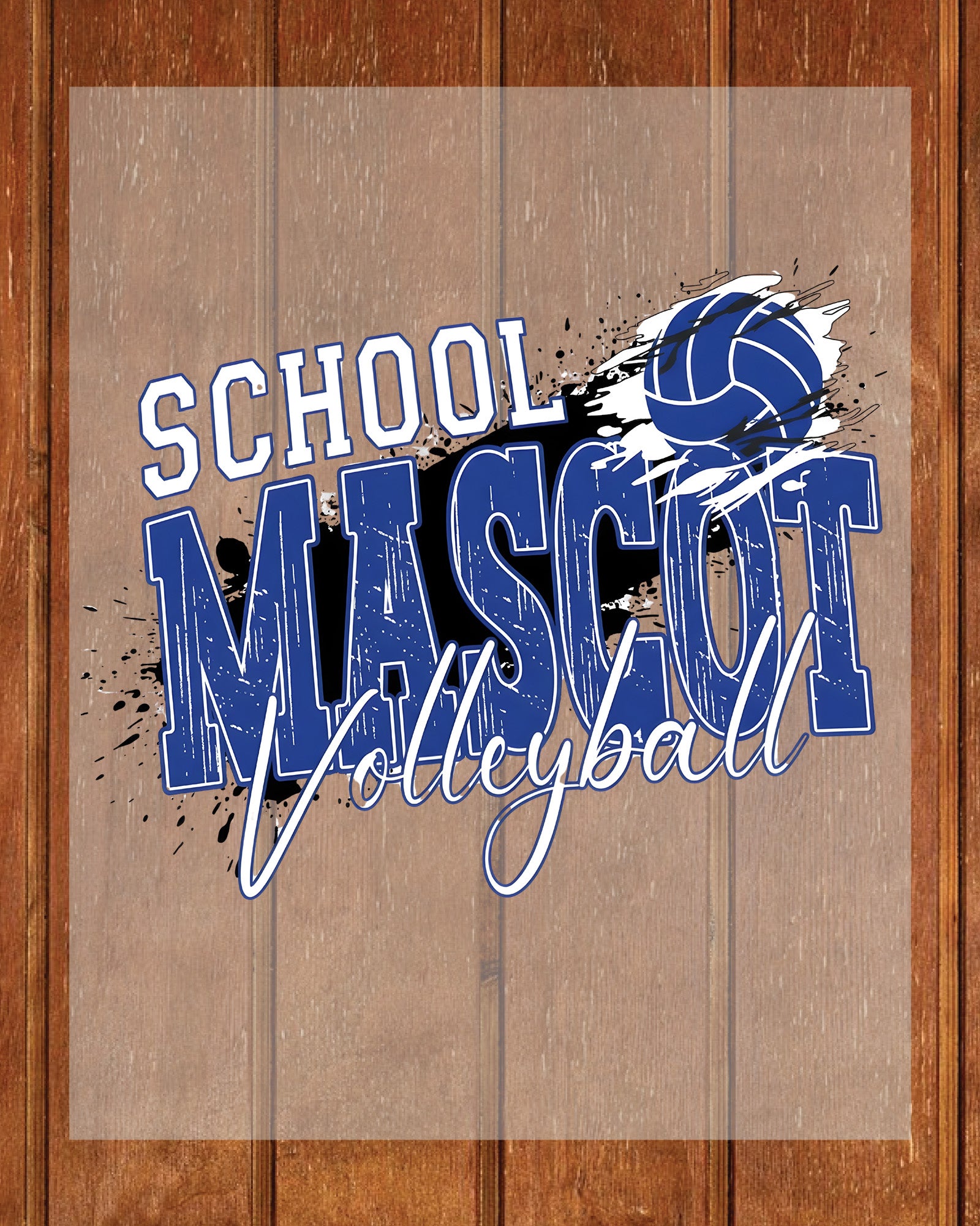 Volleyball School Mascot DTF Transfer