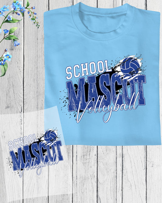 Volleyball School Mascot DTF Transfer