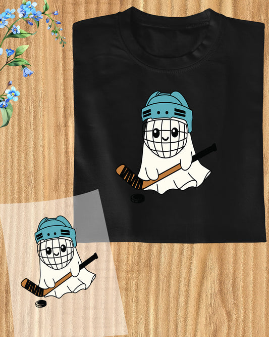 Halloween Sport Cute Ghost Ice Hockey DTF Transfer Film