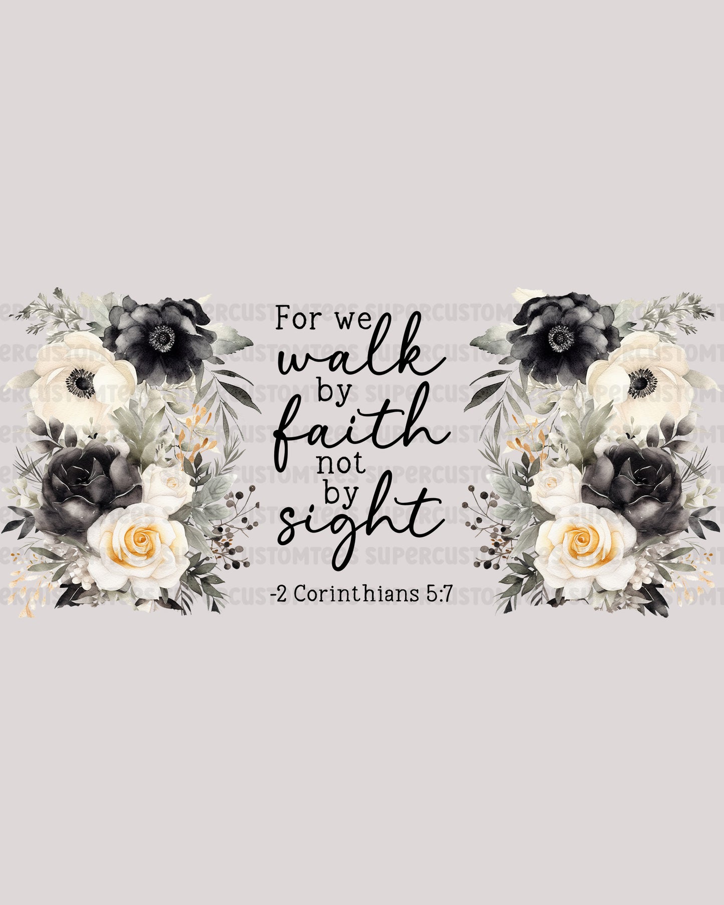 Walk By Faith Christian Tumbler UV DTF Decals