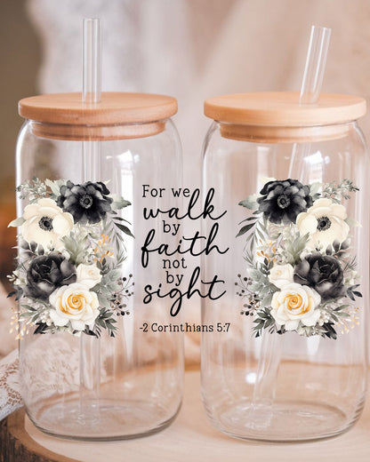 Walk By Faith Christian Tumbler UV DTF Decals
