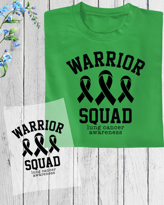 Lung Cancer Warrior Squad DTF Transfer Film