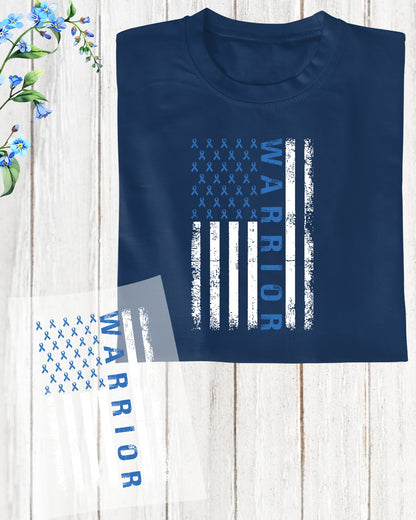 Colon Cancer Awareness Warrior DTF Transfer Film