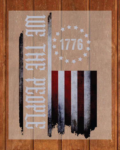 We the People 1776, American Flag USA DTF Transfer