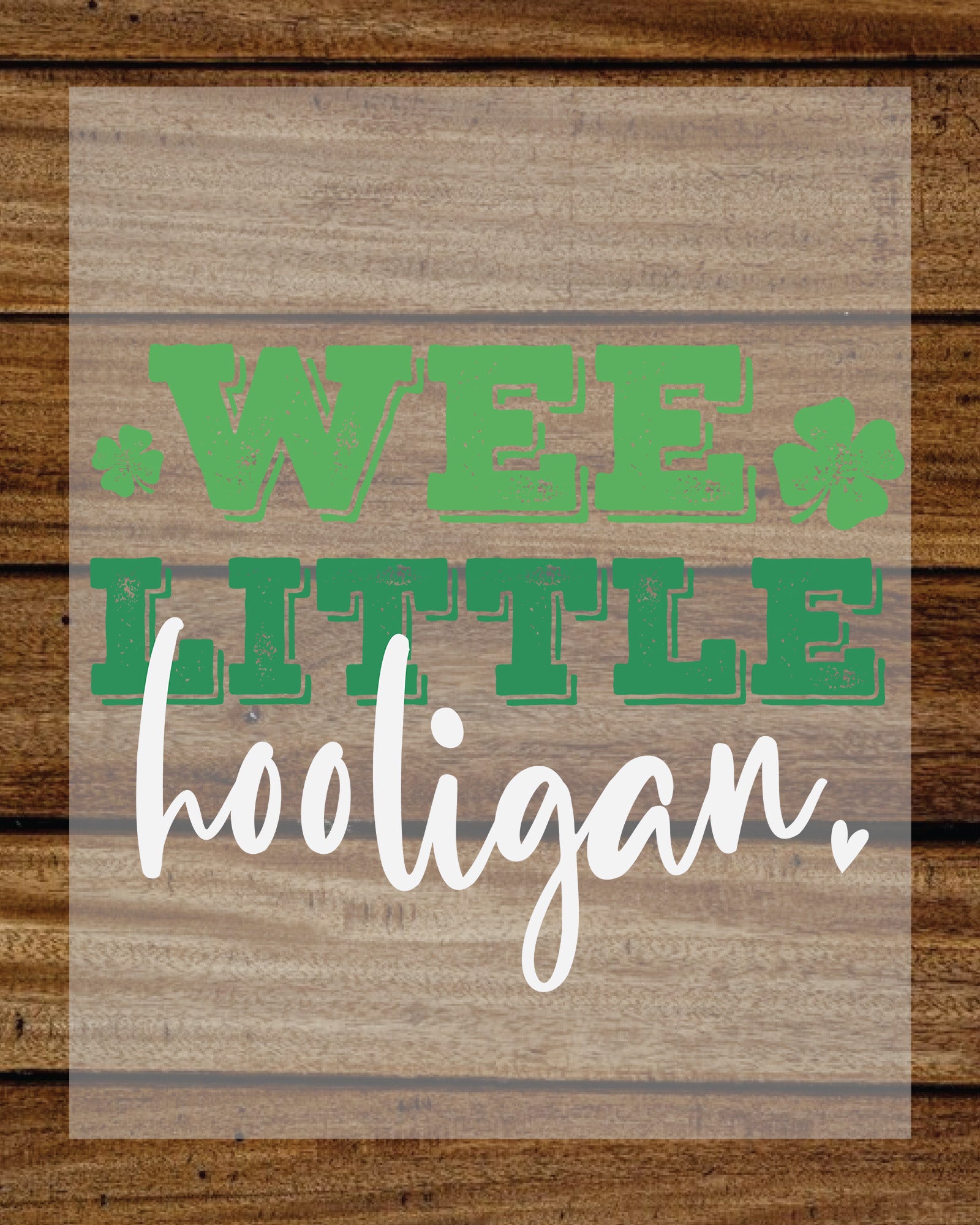 Wee Little Hooligan Irish Kids DTF Transfer