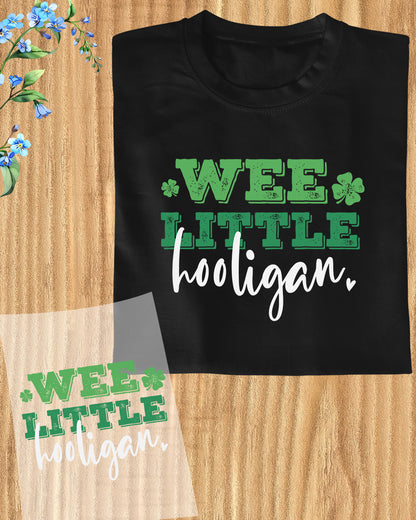 Wee Little Hooligan Irish Kids DTF Transfer