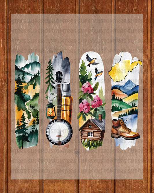 West Virginia DTF Transfer Ready to Press